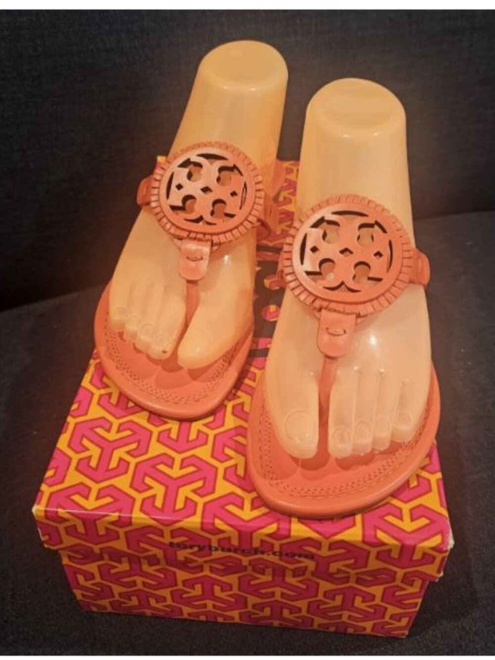 Tory Burch Poppy Red Miller Fringe Sandals-size 6-NEW